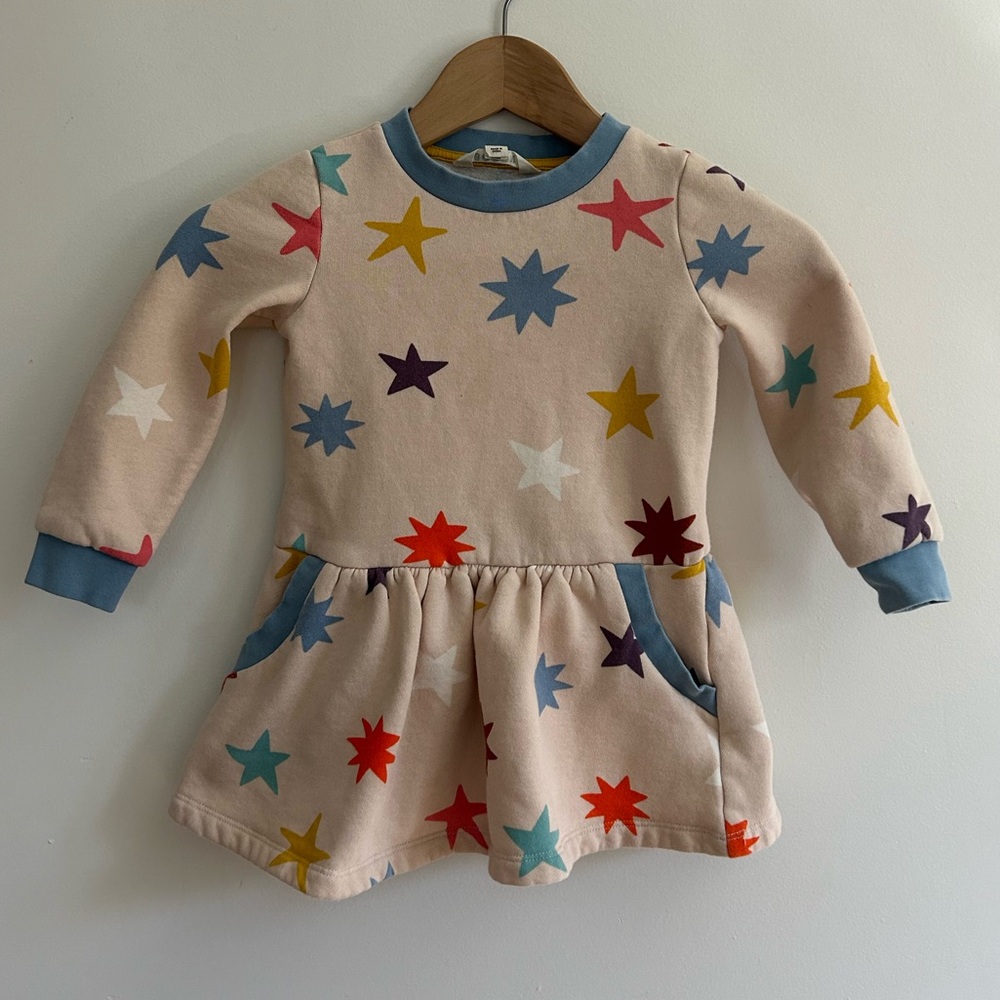 Mini Boden cozy printed sweater dress ⭐️ EUC